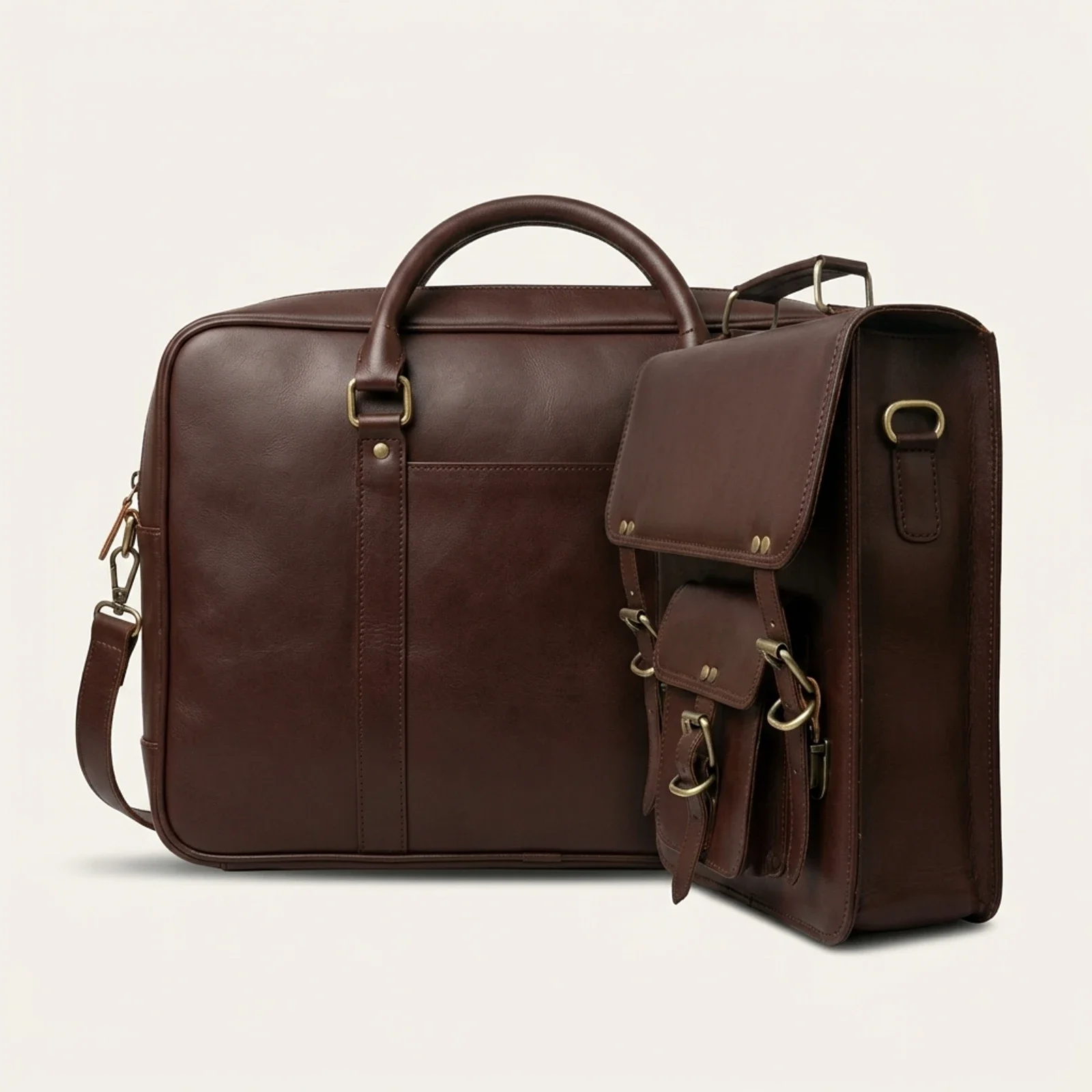 Brown Leather Business Briefcase manufactured by Aly Leather Co., Sialkot