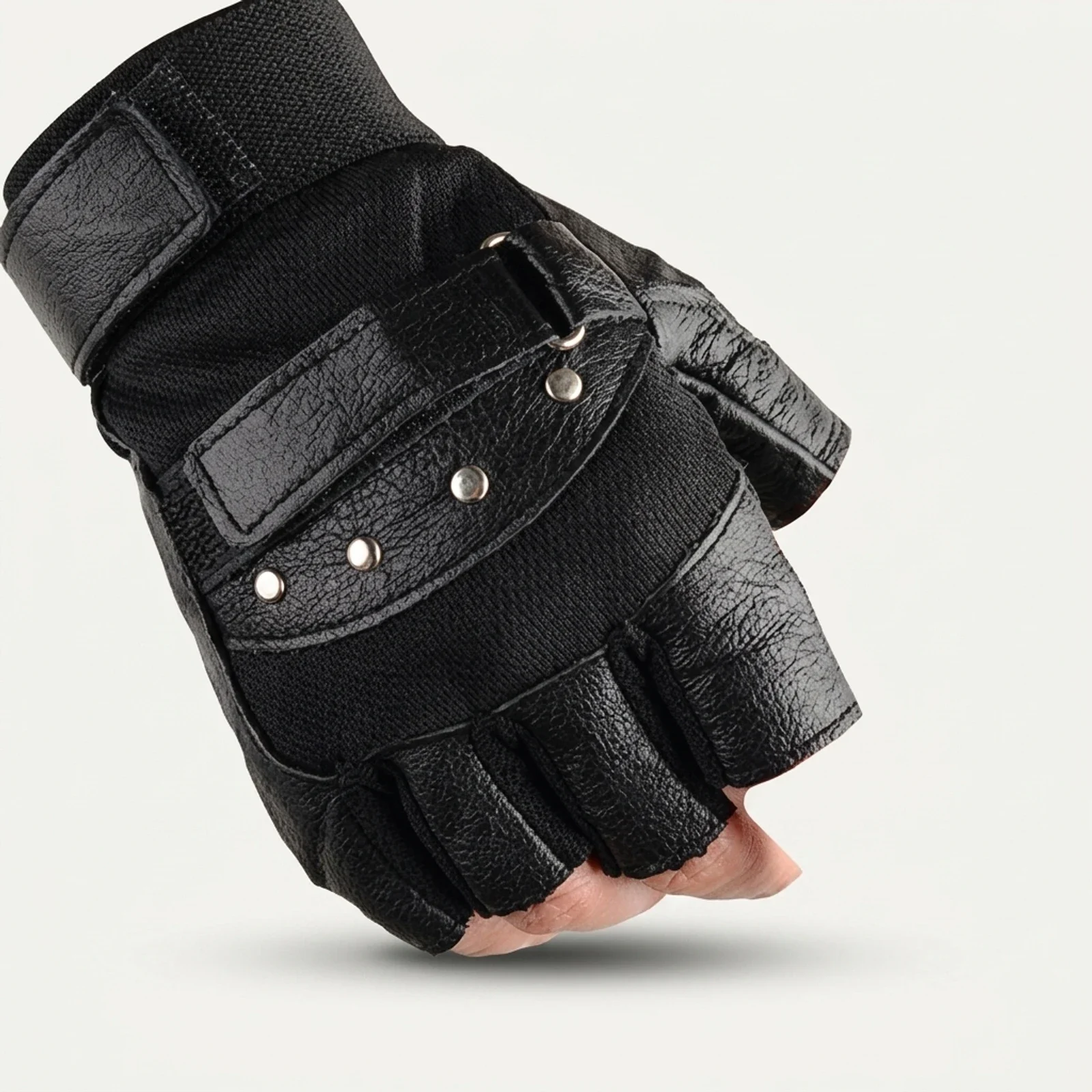 Fingerless Leather Cycling Gloves manufactured by Aly Leather Co., Sialkot