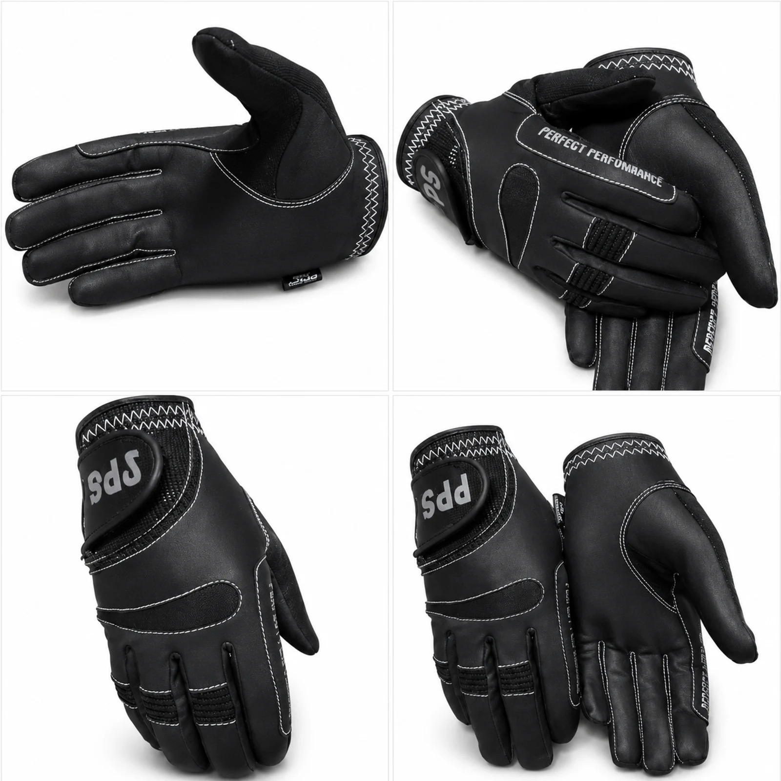 Black Riding Gloves manufactured by Aly Leather Co., Sialkot