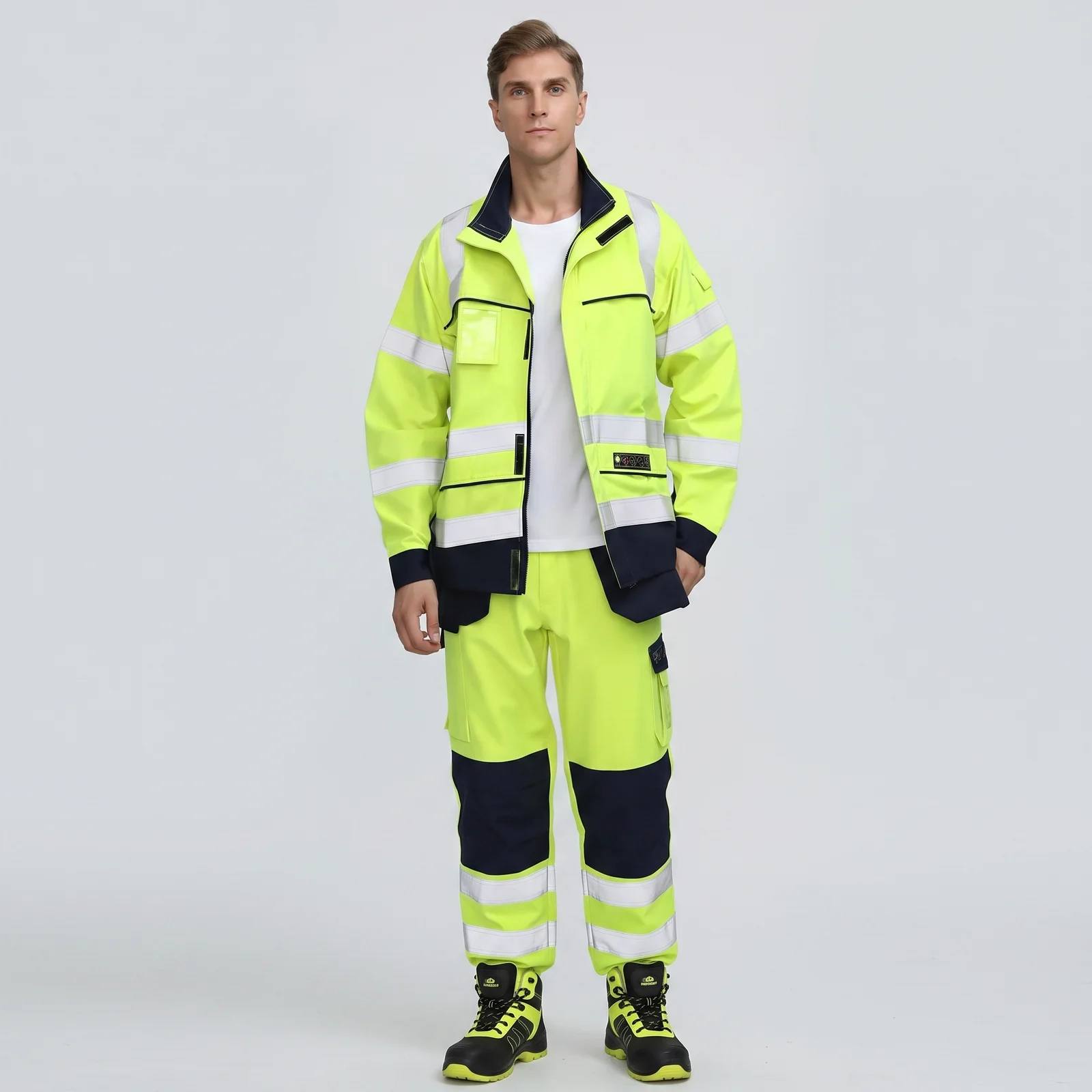 Hi-Vis Safety Workwear Set manufactured by Aly Leather Co., Sialkot