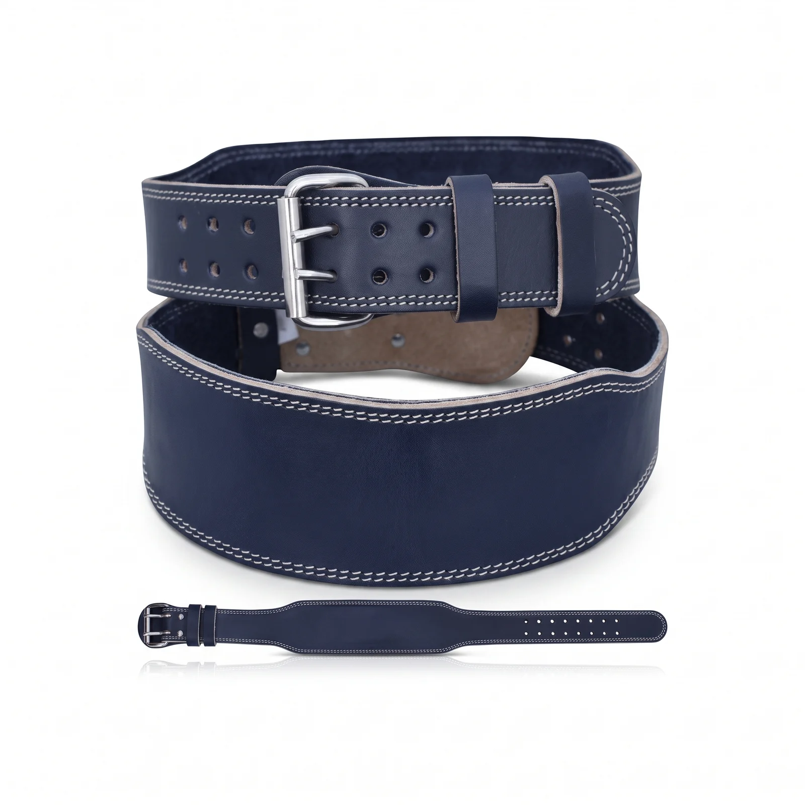 Navy Blue Weightlifting Belt manufactured by Aly Leather Co., Sialkot