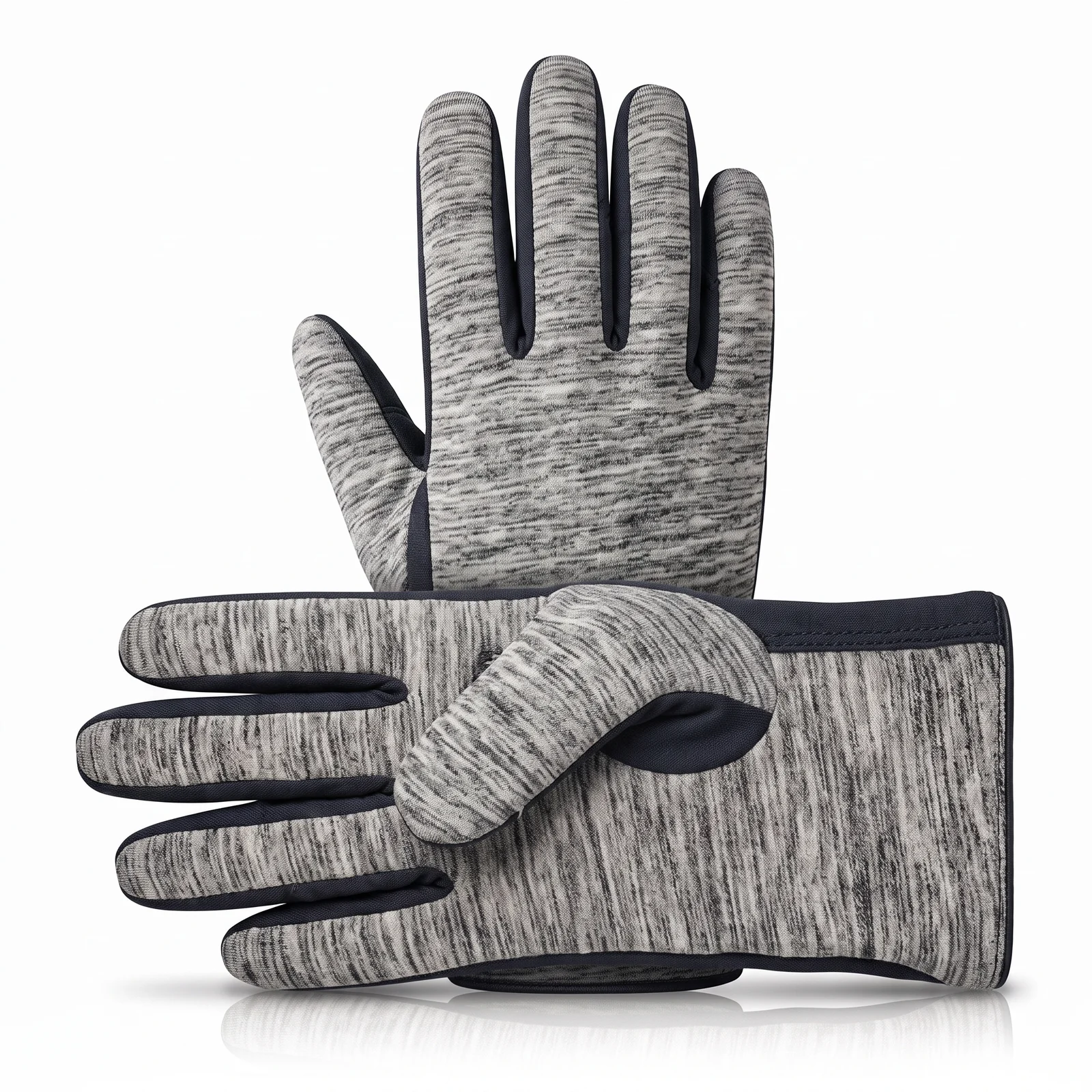 Grey Marl Touchscreen Gloves manufactured by Aly Leather Co., Sialkot