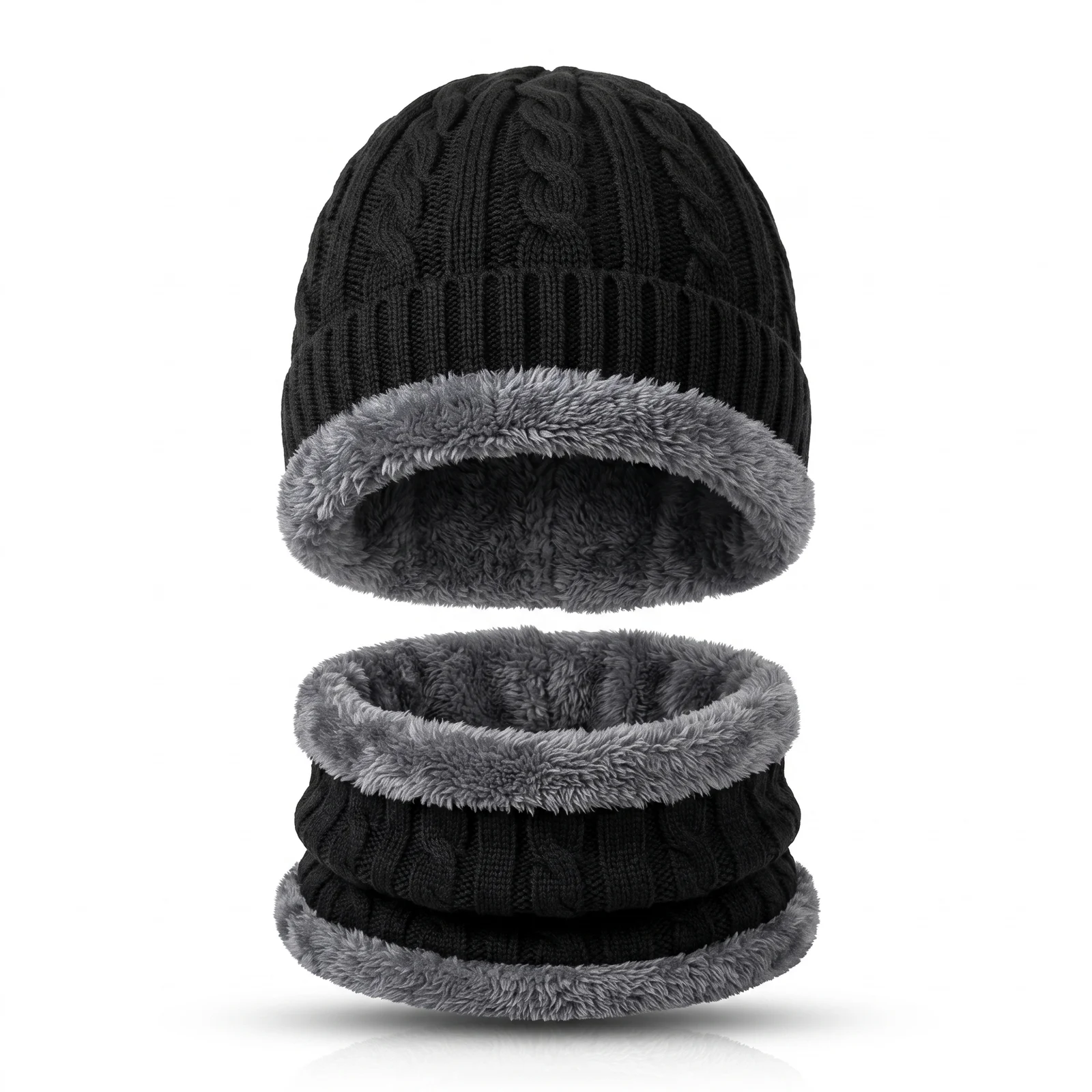 Knitted Beanie and Neck-Warmer Set, photo 2